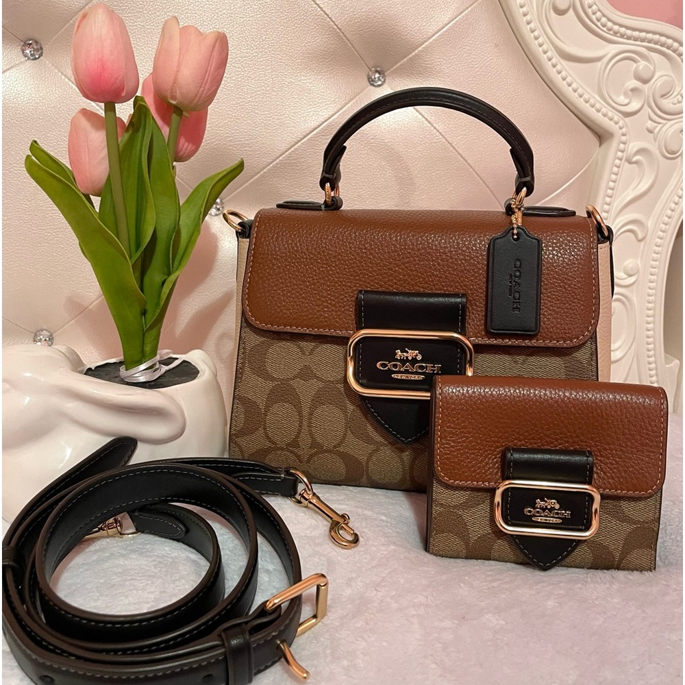 Coach Mini Top Handle and Wallet Set